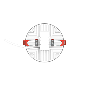 Светильник встраиваемый Gauss Elementary Adjustable Frameless модель FL круг 17W, 1600lm, 4000K, Ø119mm, монтаж 55-95, 1/60
