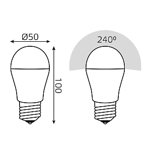 Лампа Gauss Basic Шар 13W 1200lm 3000K E27 LED 1/10/100