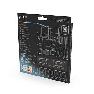 Лента Gauss LED 2835/120 24V 12W/m 1400lm/m 4000K 8mm IP65 5m 1/50