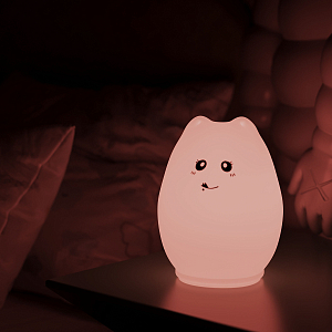 Настольный светодиодный детский ночник Gauss NN303 2W RGB,  Li-ion, USB кабель , кошка 1/10/40