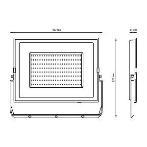 Прожектор светодиодный Gauss Elementary 200W 17000lm IP65 6500К ПРОМО G3 черный LED 1/2