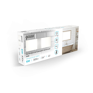 Настенный светодиодный светильник Gauss Iola BR031 6W 300lm 200-240V 290mm LED 1/20