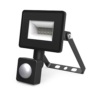 Прожектор Gauss Elementary-S 10W 950lm 6500К 175-265V IP65 черный с датчиком движения LED 1/10/60