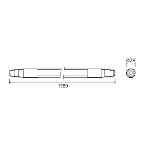 Св-к LED Gauss IP65 1580*29*29мм 36Вт 3650lm 6500К COMPACT лин матовый соед в линию до 10шт 1/30