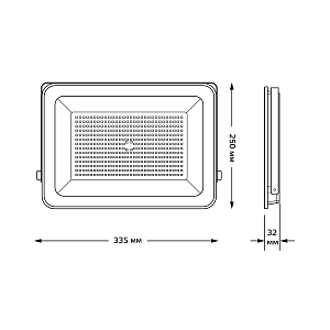 Прожектор Gauss Qplus 150W 18000lm 6500K 175-265V IP65 черный LED 1/4