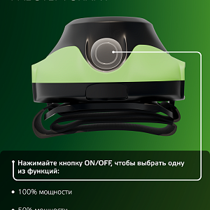 Фонарь налобный Gauss модель GFL302 3W 120lm 3xAAA LED 1/12/60