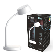 Светильник настольный Gauss Qplus модель GTL601 8W 600lm 4000K 170-265V белый диммируемый LED 1/8 Светильник настольный Gauss Qplus модель GTL601 8W 600lm 4000K 170-265V белый диммируемый LED 1/8