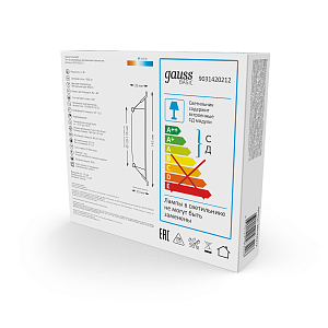 Светильник Gauss Basic Downlight квадрат 12W 1000lm 4000K 170-260V IP20 145*26 белый LED 1/60