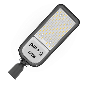 Светильник Уличный Gauss LED Qplus G2 IP65 577x195x92 120W 14400lm 5000K 175-265V КСС Ш 1/2