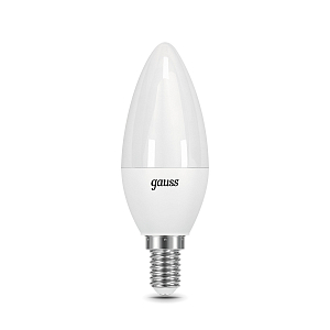 Лампа Gauss Свеча 7W 550lm 6500К E14 шаг. диммирование LED1/10/100