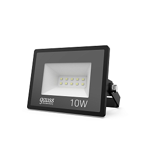 Прожектор светодиодный Gauss Elementary G3 10W 900lm IP65 6500К черный LED 1/60