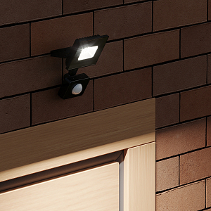 Прожектор Gauss Elementary-S 10W 950lm 6500К 175-265V IP65 черный с датчиком движения LED 1/10/60