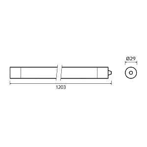 Светильник светодиодный Gauss IP65 1203*29*29мм 24Вт 2500lm 6500К COMPACT линейный матовый 1/30