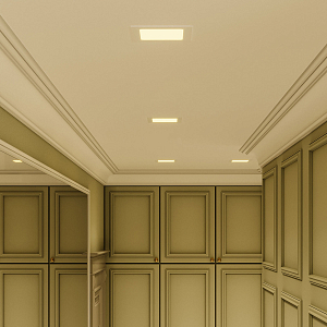 Светильник Gauss Slim квадрат 9W 610lm 3000K 180-265V IP20 монтаж Ø130*130 145*145*22 LED 1/20