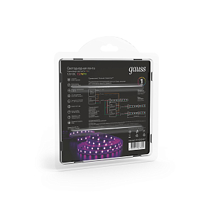 Лента Gauss LED 5050/30-SMD 7.2W 12V DC RGB IP66 (блистер 5м)
