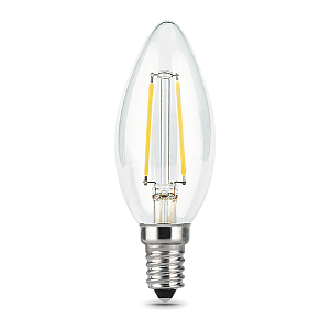 Лампа Gauss Filament Свеча 7W 580lm 4100К Е14 LED 1/10/50