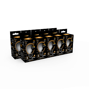 Лампа Gauss Filament Шар 9W 590lm 3000К Е27 milky диммируемая LED 1/10/50