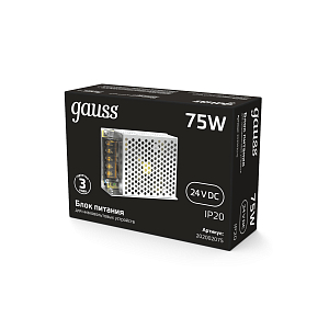 Блок питания Gauss 75W 24V IP20 1/100