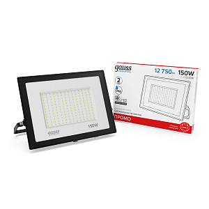 Прожектор светодиодный Gauss Elementary 150W 12750lm IP65 6500К ПРОМО G3 черный LED 1/4