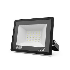 Прожектор светодиодный Gauss Elementary G3 30W 2700lm IP65 6500К черный 1/48