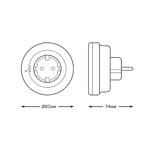 Сетевой адаптер ночник Gauss модель NS002 1W G/B/W LED 1/10/40