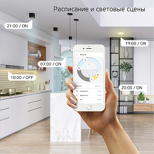 Свет-ик даунлайт GaussSmartHome 16W1600lm2700-4000К 220-240V IP20 165*38мм изм.цвет.тем+дим LED 1/30