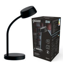 Светильник настольный Gauss Qplus модель GTL601 8W 600lm 4000K 170-265V черный диммируемый LED 1/8 Светильник настольный Gauss Qplus модель GTL601 8W 600lm 4000K 170-265V черный диммируемый LED 1/8