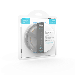 Лента Gauss Basic LED 2835/120 12V 10W/m 700lm/m 4000K 8mm IP20 3m 1/100