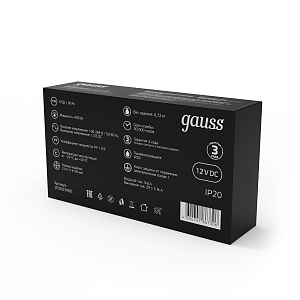 Блок питания Gauss 400W 12V IP20 1/36