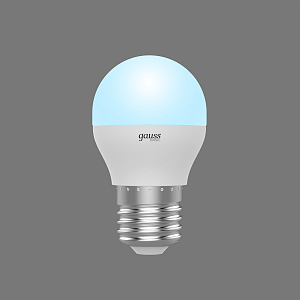 Лампа Gauss Basic Шар 7,5W 690lm 4100K E27 LED 1/10/100