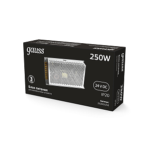 Блок питания Gauss 250W 24V IP20 1/36