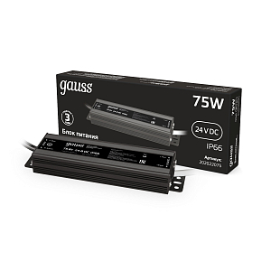 Блок питания Gauss 75W 24V IP67 1/50