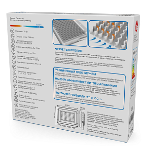 Прожектор светодиодный Gauss Elementary G2 70W 6300lm IP65 6500К белый 1/16