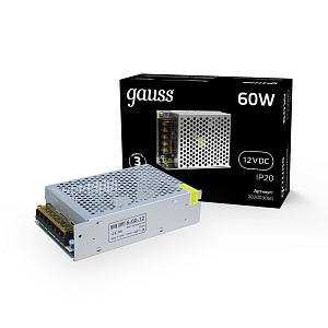 Блок питания Gauss 60W 12V IP20 1/100