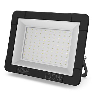 Прожектор светодиодный Gauss Elementary G3 100W 9500lm IP65 4000К черный 1/16