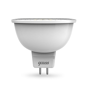 Лампа Gauss MR16 5W 500lm 3000K GU5.3 диммируемая LED 1/10/100