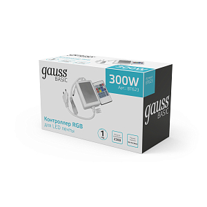 Контроллер RGB Gauss Basic для ленты LED 220V 300W IP44 1/50
