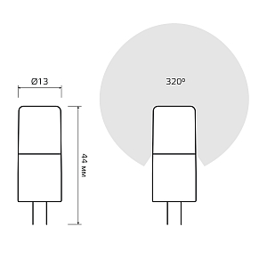 Лампа Gauss Elementary G4 12V 4W 400lm 4100K керамика LED 1/10/200