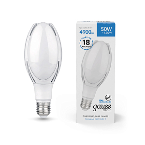 Лампа Gauss Basic BT110 AC180-240V 50W 4900lm 6500K E40 LED 1/20