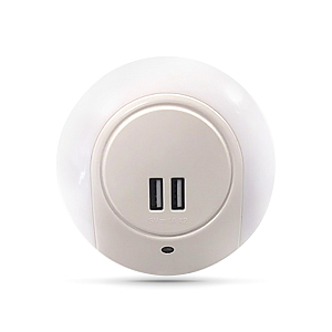Сетевой адаптер ночник Gauss модель NS001 1W 220-240V 2USB LED 1/10/120