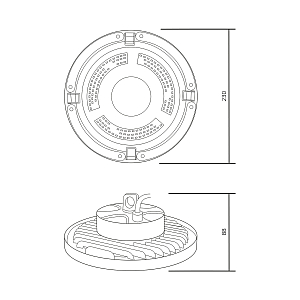 Светильник подвесной Gauss UFO 100W 12000lm 5000K 175-265V IP65 D230*88мм черный скобка в комплекте