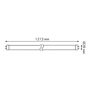 Лампа Gauss Elementary T8 20W 1600lm 6500K G13 1200mm стекло LED 1/30