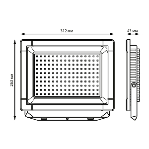 Прожектор светодиодный Gauss Elementary G3 150W 13500lm IP65 6500К черный 1/10