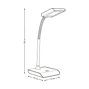 Светильник настольный Gauss модель GTL101 8W 550lm 4000K 220-240V белый с серым LED 1/20