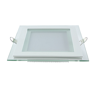 Светильник Gauss Glass кв 6W 450lm 3000K 185-265V IP20 монт 80х80 100*100*36 с дек стеклом LED 1/10/40