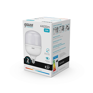 Лампа Gauss Elementary T140 50W 4400lm 4000K E27 LED 1/8
