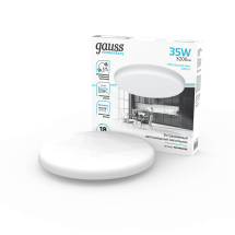 Светильник встраиваемый Gauss Elementary Adjustable Frameless модель FL круг 35W, 3200lm, 4000K, Ø223mm, монтаж 55-190, 1/30 Светильник встраиваемый Gauss Elementary Adjustable Frameless модель FL круг 35W, 3200lm, 4000K, Ø223mm, монтаж 55-190, 1/30
