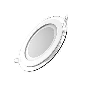 Светильник Gauss Glass круг 12W 900lm 3000K 185-265V IP20 монт Ø130 160*35 с дек стеклом LED 1/10/40