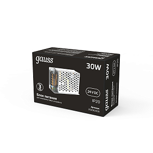 Блок питания Gauss 30W 24V IP20 1/100
