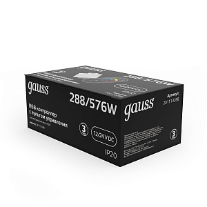Контроллер RGB Gauss для лент 288W/576W 12V/24V 24А IP20 с сенсорным пультом (чёрный) 1/100